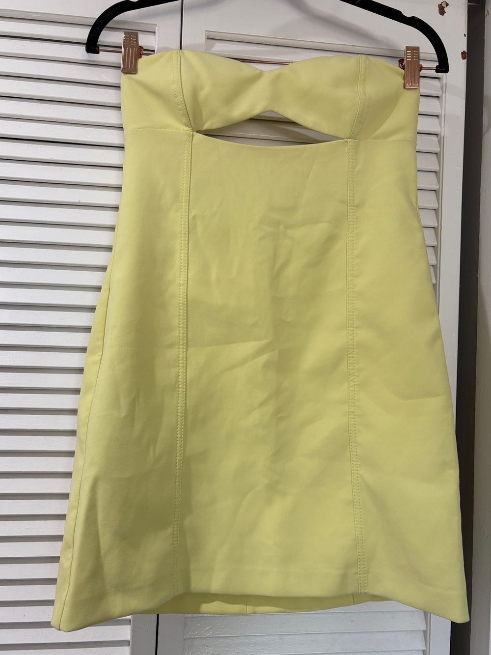 Zara Strapless Cutout Yellow Women’s Dress